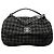 Chanel Black CC Tweed Top Handle Flap Noir