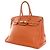 Hermès Orange Clemence Birkin Retourne 35 Naranja - vista 14