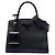 Prada Borsa Satchel Monochrome Piccola in Pelle Saffiano Nera Nero