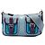 Borsa a tracolla Prada in Tessuto con rifiniture in Saffiano blu, tasca frontale e chiusura a zip