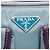 Borsa a tracolla Prada in Tessuto con rifiniture in Saffiano blu, tasca frontale e chiusura a zip - vista 4