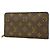 Louis Vuitton Brown Monogram Zip Long Wallet
