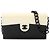 Chanel Bicolor Schultertasche mit Kette Schwarz Weiß