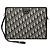 Borsa a pochette Christian Dior Dior Oblique Trotter Blu navy