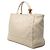 Prada Triangle Logo Plate Tote Bag Beige Cream - view 2