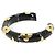 Bracelete Jonk Daily Monogram Louis Vuitton Preto Dourado - vista 3