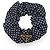 Scrunchie Prada Triangle Branco Azul marinho