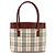 Burberry Nova Check Handtasche Beige Bordeaux - Ansicht 3