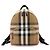 Sac à dos Burberry Jeff Check Marron