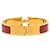Hermès Pulseira Charm Hermes Click H PM Vermelho Dourado - vista 3