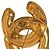 Broche Chanel Matelasse plaquée or Doré - vue 3