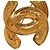 Broche Chanel Matelasse plaquée or Doré - vue 4