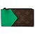 Louis Vuitton Monogram Macassar Business Card Case Marrone Verde