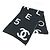 Sciarpa-stola Chanel in lana e cashmere Nero Bianco