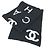 Sciarpa-stola Chanel in lana e cashmere Nero Bianco - vista 2