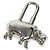 Hermès Hermes Cabas 2005 Hippopotamus Cadena Schlüsselanhänger Silber