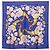 Hermès Lenço Hermes Carre 90 Fleurs et Raisins Multicor Roxo