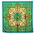 Hermès Hermes Carre 90 LES TUILERIES Lenço de seda verde