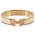 Bracelete Hermès Clic H PM Bege Dourado
