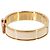 Bracelete Hermès Clic H PM Bege Dourado - vista 4