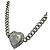 Colar de corrente Chanel Coco Mark Heart Prata