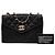 Chanel Coco Mark Matelassé Schultertasche mit Kette Schwarz - Ansicht 13