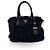 Prada Gaufre Convertible Tessuto Large Negro