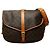 Bolso de hombro Louis Vuitton Monogram Saumur 35 Castaño