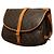 Bolso de hombro Louis Vuitton Monogram Saumur 35 Castaño - vista 2