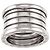 Bulgari Anello Bvlgari BVLGARI B-ZERO1 a 5 bande in oro bianco - vista 2