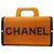 Bolso de mano Chanel marrón efecto madera Castaño