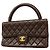 Sac à main Chanel Matelassé en agneau noir