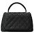 Bolsa Chanel Matelassé em couro de bezerro granulado preto - vista 15