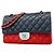 Bolso de hombro Chanel Matelassé Roja Azul Azul marino