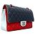 Bolso de hombro Chanel Matelassé Roja Azul Azul marino - vista 2