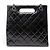 NEUE CHANEL CABAS BOY VERSCHLUSS HANDTASCHE AUS SCHWAREM STEPPLEDER TOTE BAG - Ansicht 3