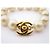 BRACCIALE VINTAGE CHANEL PERLE GRANDI CHIUSURA LOGO CC TIMELESS 1996 HUGE PEARLS D'oro - vista 2