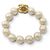 BRACCIALE VINTAGE CHANEL PERLE GRANDI CHIUSURA LOGO CC TIMELESS 1996 HUGE PEARLS D'oro - vista 3