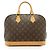 Louis Vuitton Vintage Cloth Handtasche Alma Braun - Ansicht 2