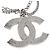 Collana a catena in metallo grande Chanel Quilted CC Argento - vista 3