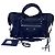 Borsa a tracolla Balenciaga City Medium in camoscio blu