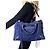 Borsa a tracolla Balenciaga City Medium in camoscio blu - vista 3