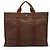 Hermès Hermes Herline Vintage Stoff-Schultertasche Braun - Ansicht 2