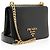 Sac à épaule petit Prada Saffiano Chain Noir - vue 2