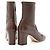 Botas de cano curto Gucci em couro Horsebit - Tamanho 7 / 37 Marrom - vista 2