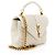 Autre Marque Saint Laurent College Medium Schultertasche aus gestepptem Kalbsleder mit Monogramm Weiß - Ansicht 2