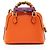 Gucci Cuir Leather Bamboo Diana Dome Mini Satchel Naranja - vista 3