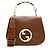 Borsa a tracolla media Blondie in pelle Gucci Marrone