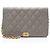 Chanel Boy Wallet on Chain en piel de becerro granulada Gris
