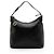 Borsa Hobo Gucci in pelle con ciondolo G intrecciata Nero